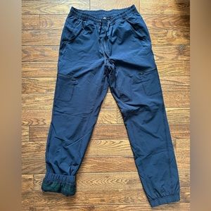 Eddie Bauer Women’s Polar Fleece-Lined Pull-On Pants navy blue Size 4